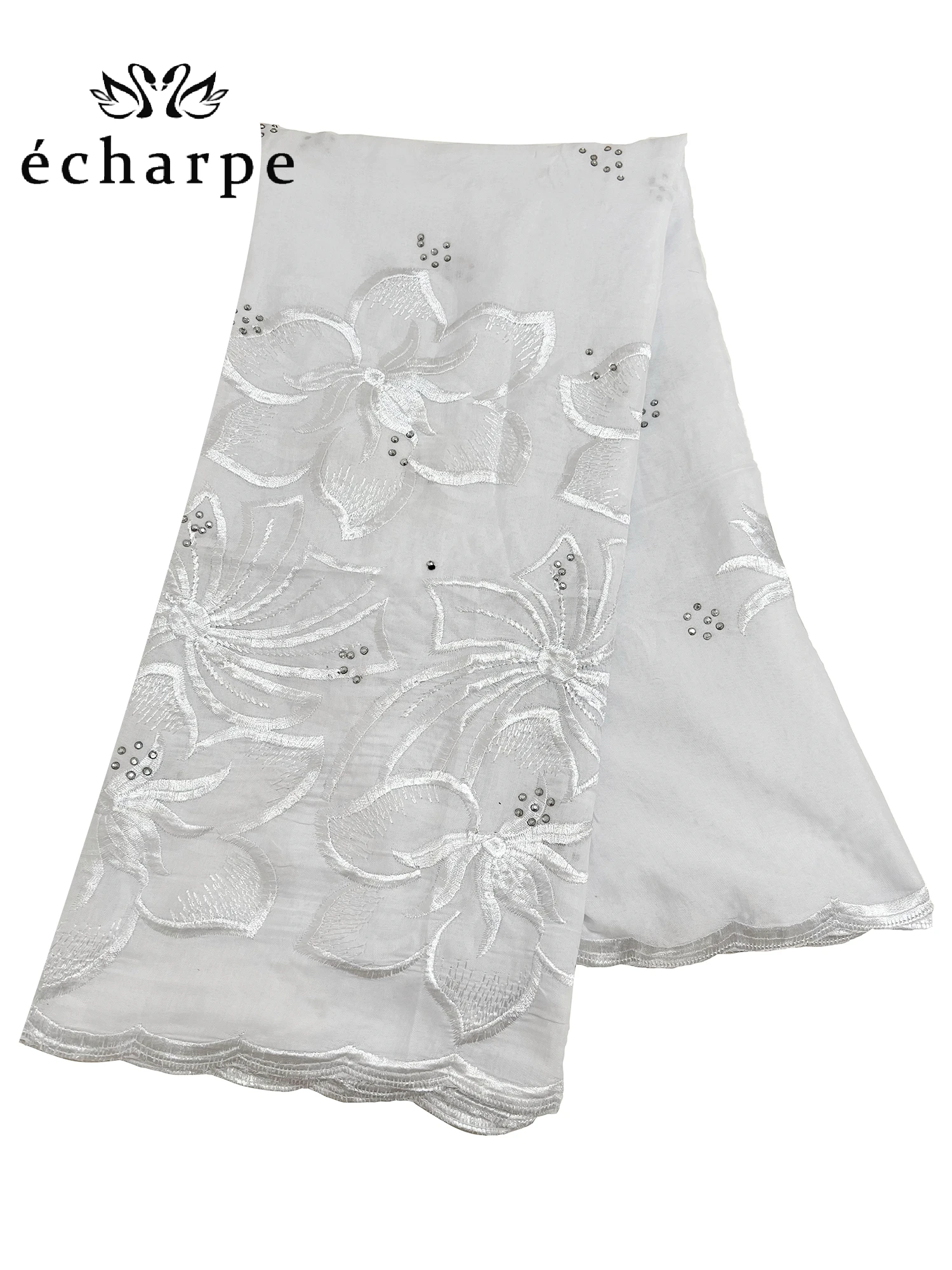 2024 New Dubai Scarf For Muslim Women African Cotton Hijab Islam Hijab Pashmina Turban Headscarf Embroidery Shawls
