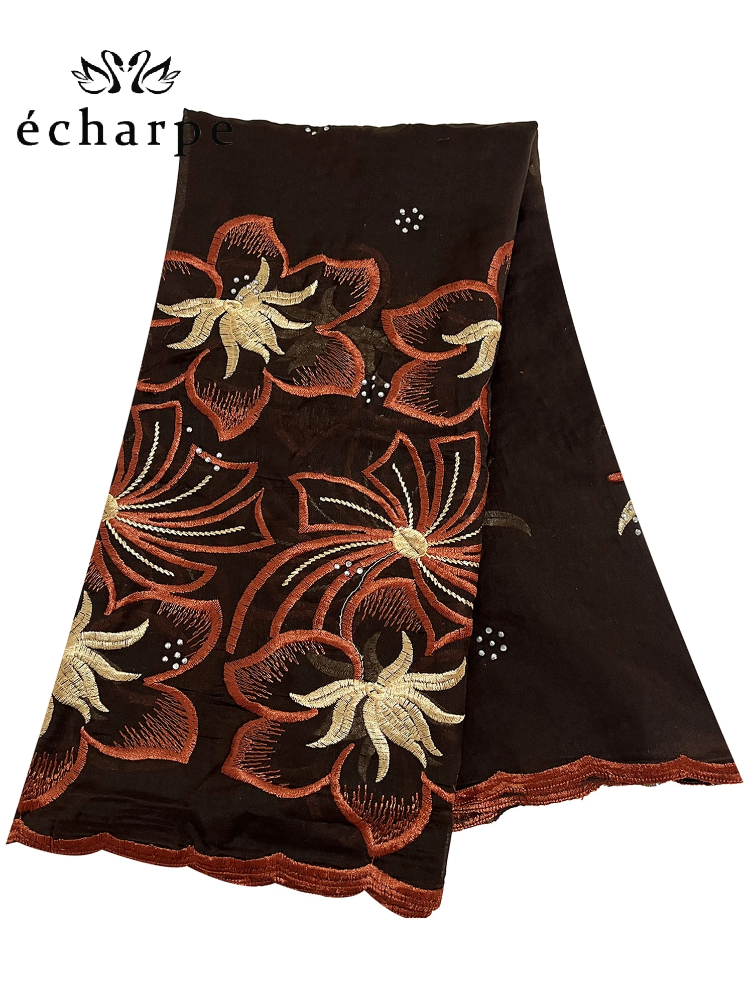 2024 New Dubai Scarf For Muslim Women African Cotton Hijab Islam Hijab Pashmina Turban Headscarf Embroidery Shawls