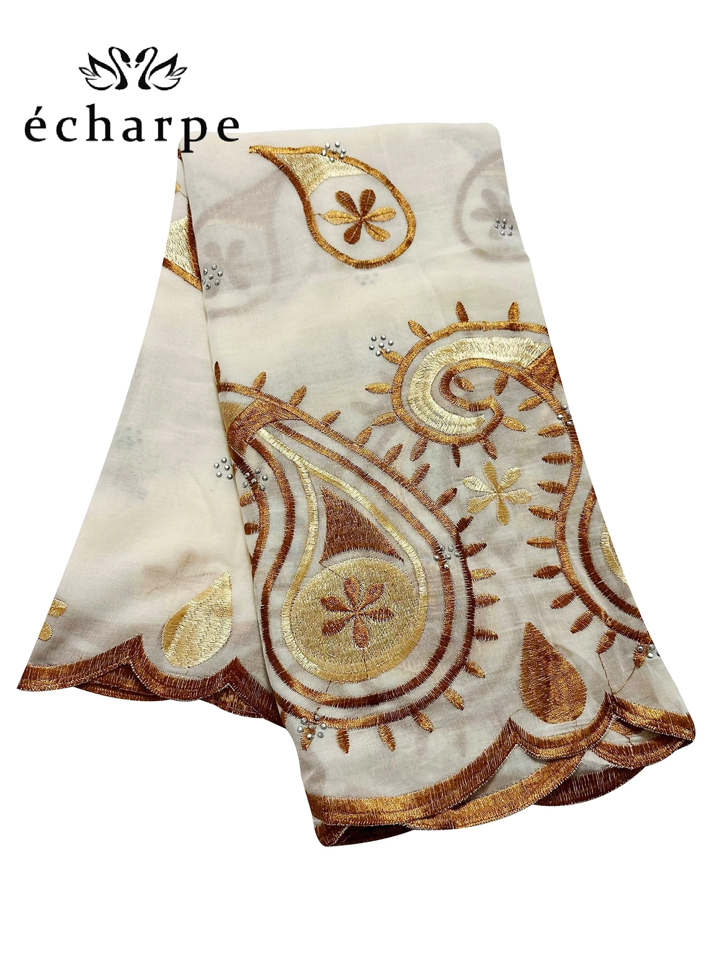 2024 New Dubai Scarf For Muslim Women African Cotton Hijab Islam Hijab Pashmina Turban Headscarf Embroidery Shawls