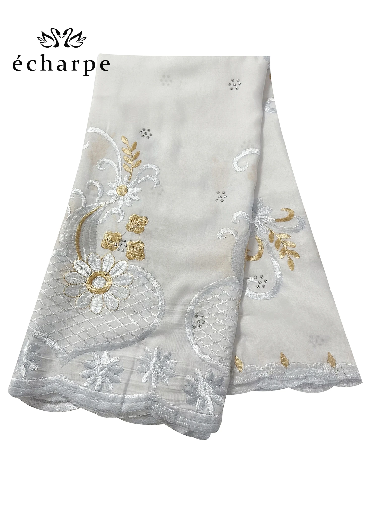 2024 New Dubai Scarf For Muslim Women African Cotton Hijab Islam Hijab Pashmina Turban Headscarf Embroidery Shawls