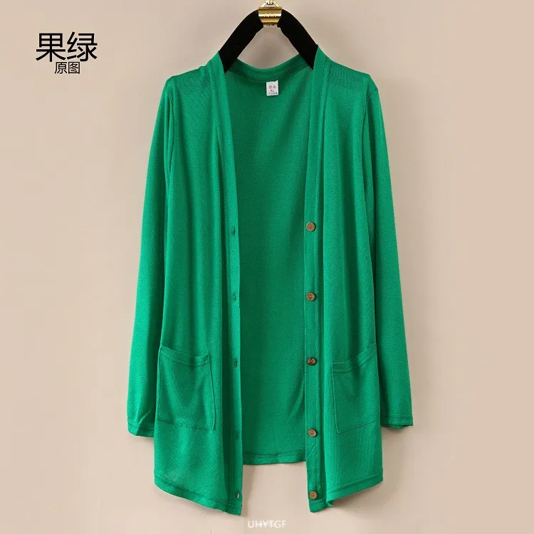 UHYTGF Fashion Women Coat 2022 New Knitted Shawl Cardigan Female Spring Summer Jacket Long-Sleeved Loose Size Thin Tops 5XL 1755