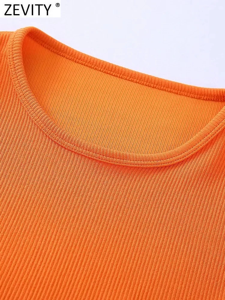 Zevity Women High Street Sexy Hem Tassel Diamond Beading Knitting T Shirt Chic Short Camis Tank Lady Slim Crop Vest Tops LS1311