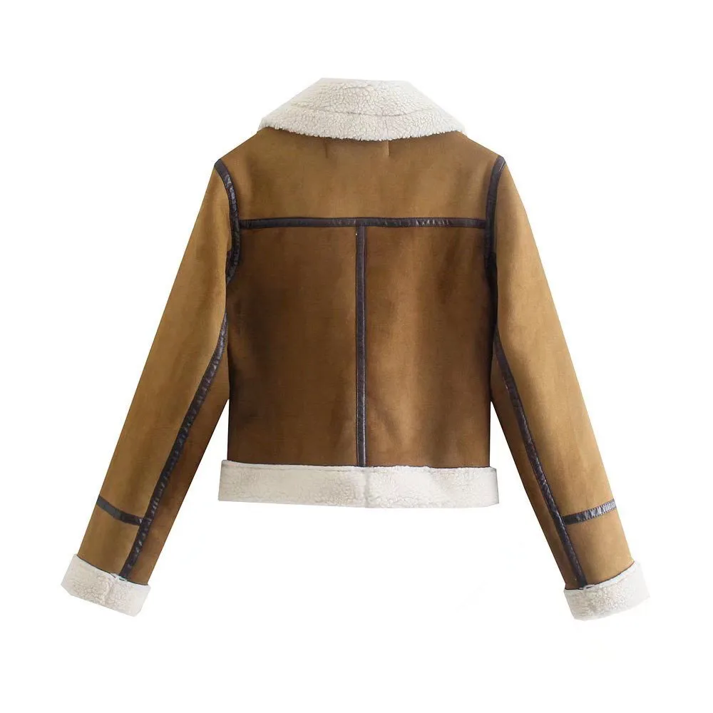 XEASY Women Winter Jacket For Women 2021 Vintage Clothes Turn-Down Collar Casual Zippers Double-Sided Jackets Warm Women Coat