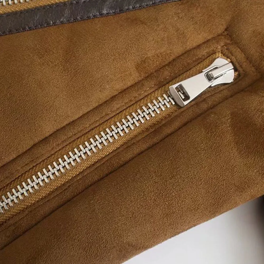 XEASY Women Winter Jacket For Women 2021 Vintage Clothes Turn-Down Collar Casual Zippers Double-Sided Jackets Warm Women Coat