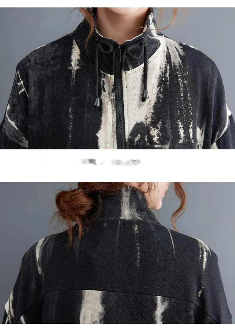 Masss Wasss 2021 Trench Coat Korean Style Streetwear Women Printed Loose Punk Windbreaker Ladies Vintage Harajuku Long Clothes