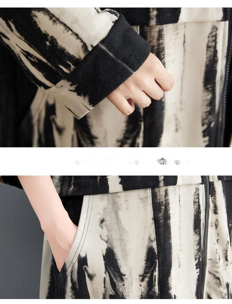 Masss Wasss 2021 Trench Coat Korean Style Streetwear Women Printed Loose Punk Windbreaker Ladies Vintage Harajuku Long Clothes