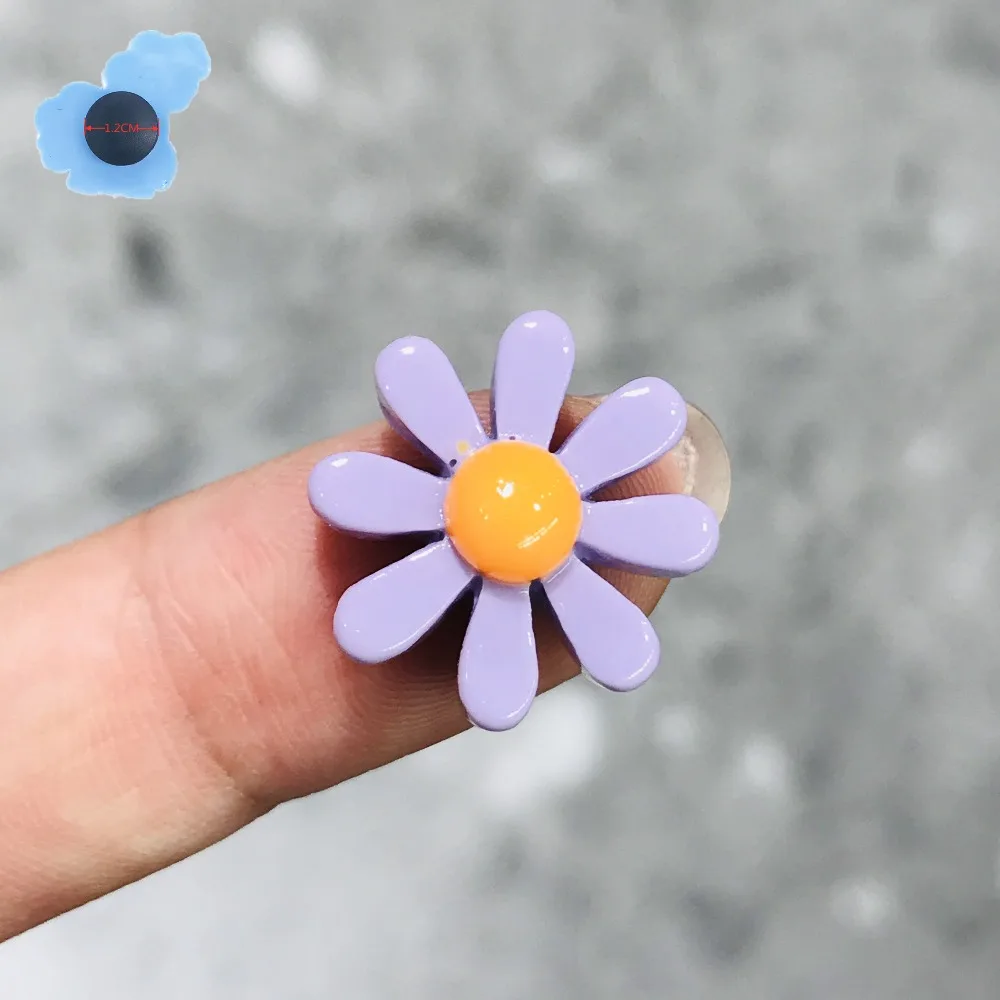 Single Sale Resin Sunflowers Charms Garden Shoe Accessories 3D Shoes Decoration Fit Holes Wristbands Kid‘s Girl's Gift