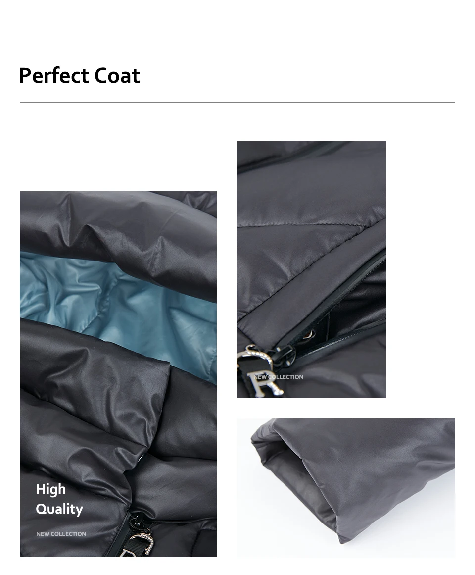 HaiLuoZi Women's Winter Jacket Fashion Long Knee Length Thick Women Coat Unique Design Splicing Diagonal Belt Cotten Parkas 6037