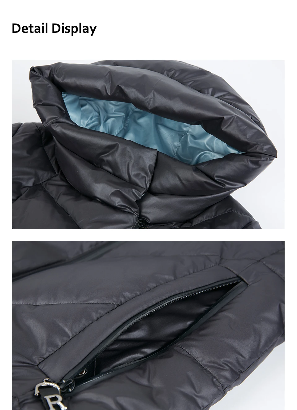 HaiLuoZi Women's Winter Jacket Fashion Long Knee Length Thick Women Coat Unique Design Splicing Diagonal Belt Cotten Parkas 6037