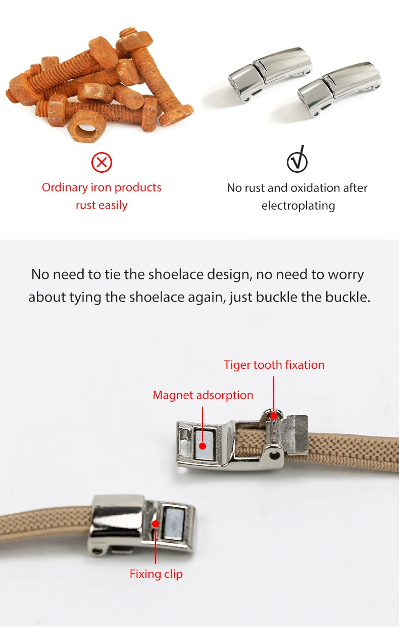 2026 Fashion New Metal Shoelace Magnetic Buckle Shoes Accessories Sneaker Kits Metal Laces Buckle 4 Style Shoe Decorations