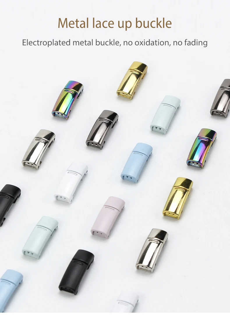 2026 Fashion New Metal Shoelace Magnetic Buckle Shoes Accessories Sneaker Kits Metal Laces Buckle 4 Style Shoe Decorations