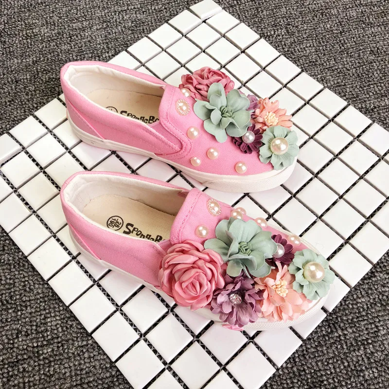 Women Casual Shoe Sweet Beauty Flats Comfortable Shoes Women White Korean Female Designer Brand Sneakers Hand-made Embroidery