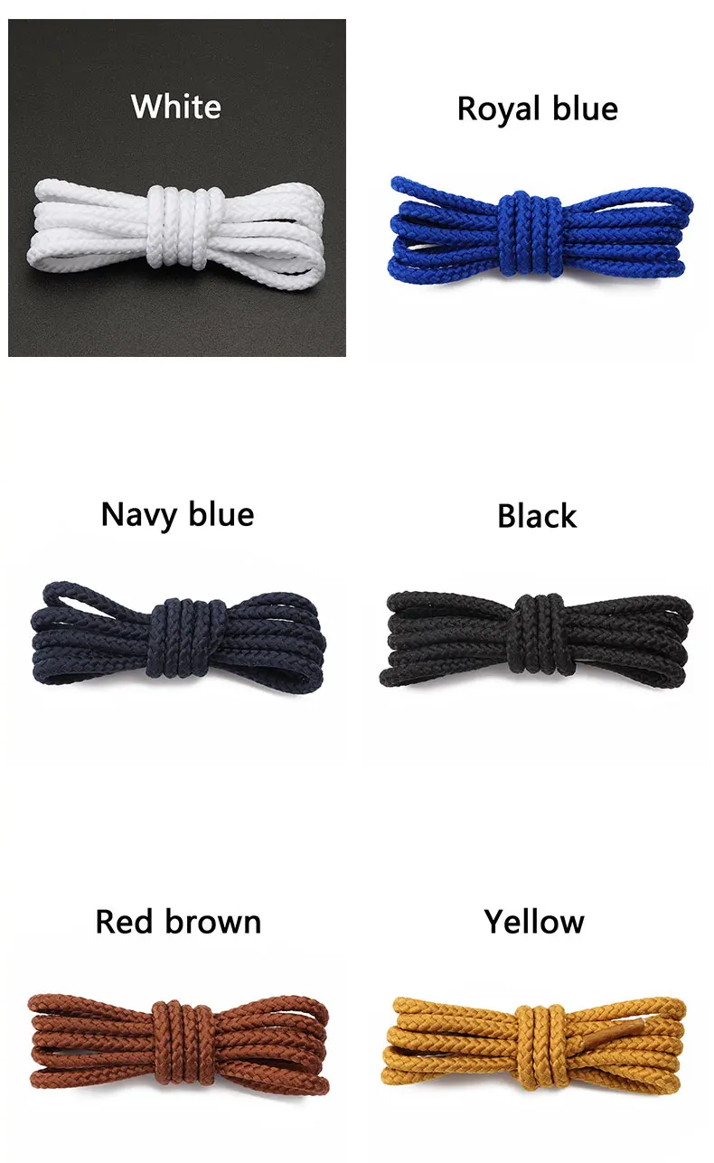 New Round Shoelaces Outdoor Hiking Boot High Top Shoe Laces Casual Sneakers Sports Leather Shoes Boots Kids Shoelace Accesories
