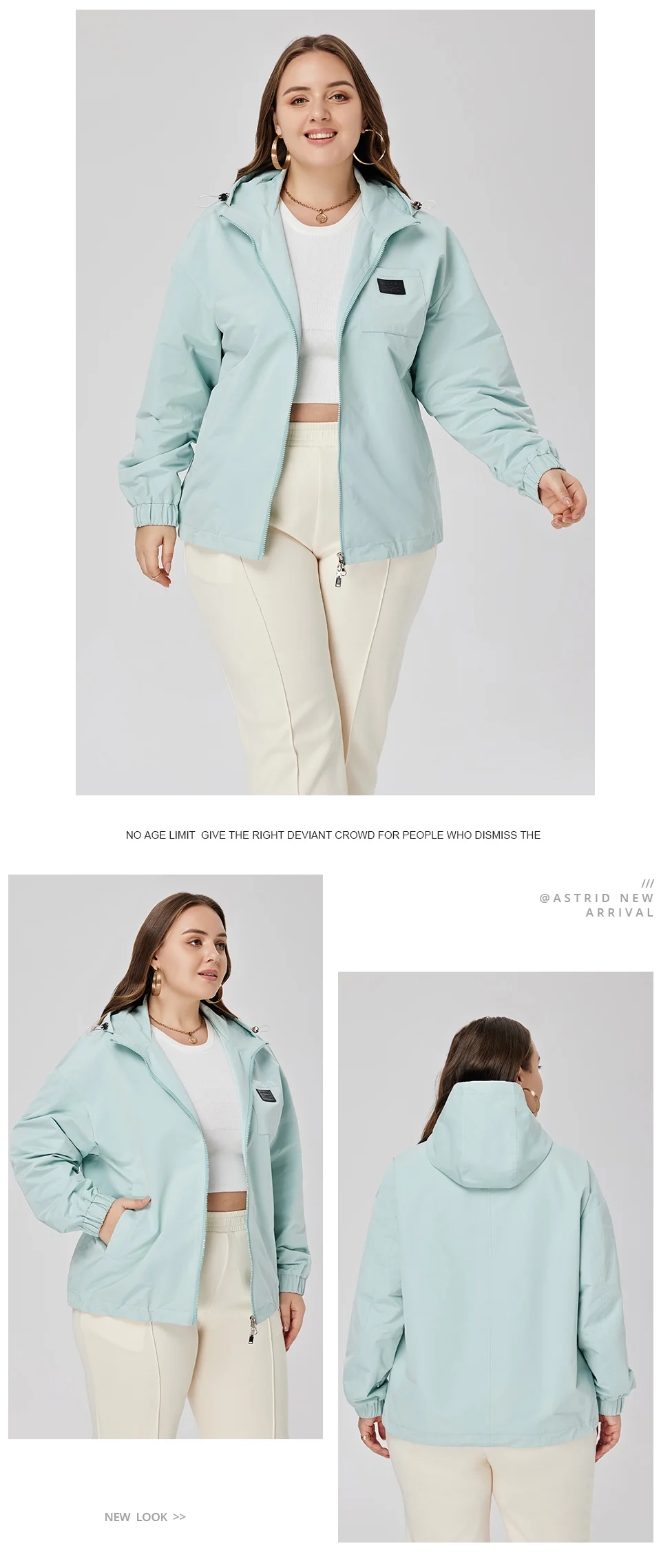 Astrid Women's Spring Jacket 2023 Casual Coat Women Clothes Hooded Bright Short Female Clothing New In Outerwears Plus Size