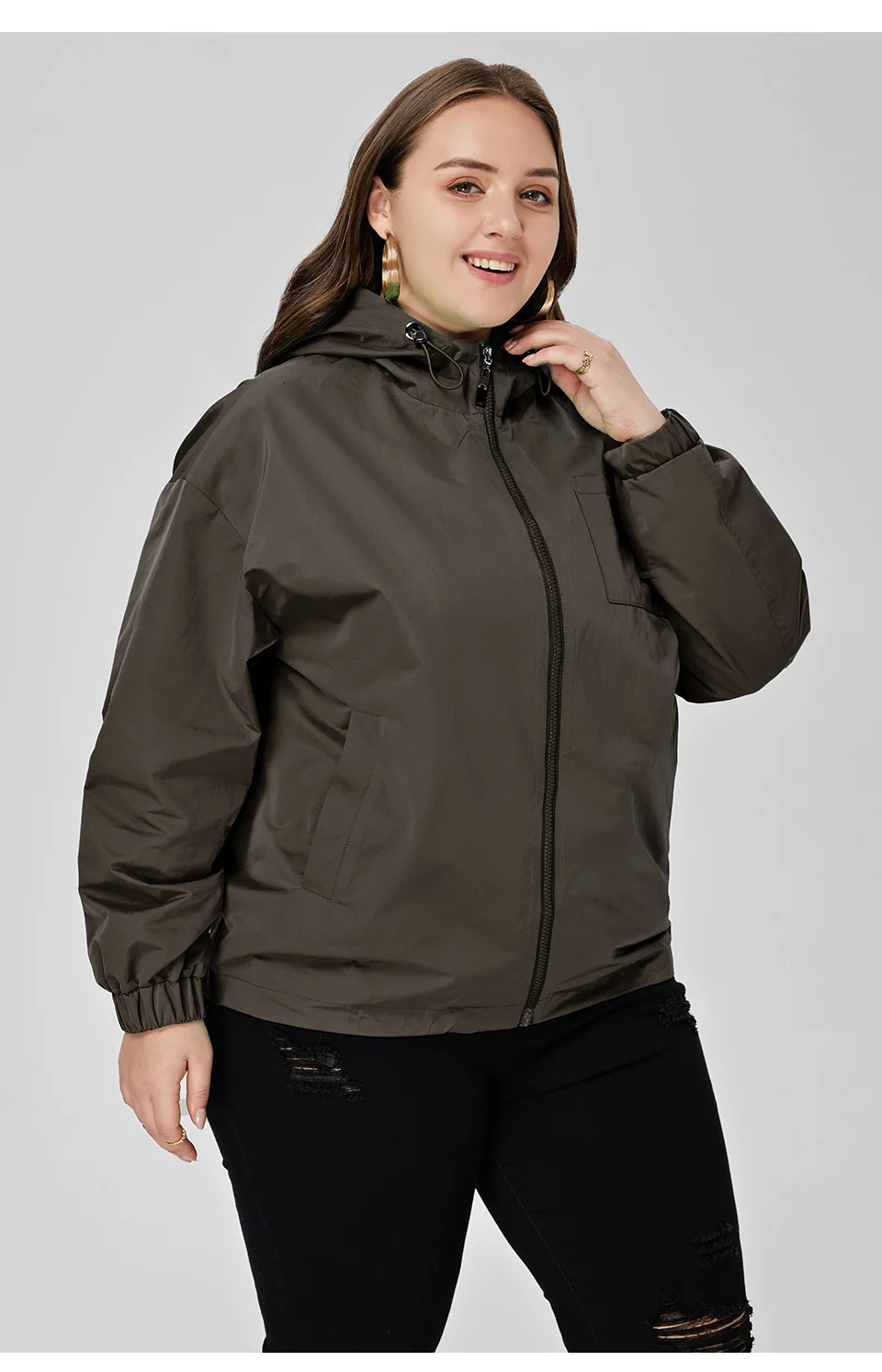 Astrid Women's Spring Jacket 2023 Casual Coat Women Clothes Hooded Bright Short Female Clothing New In Outerwears Plus Size