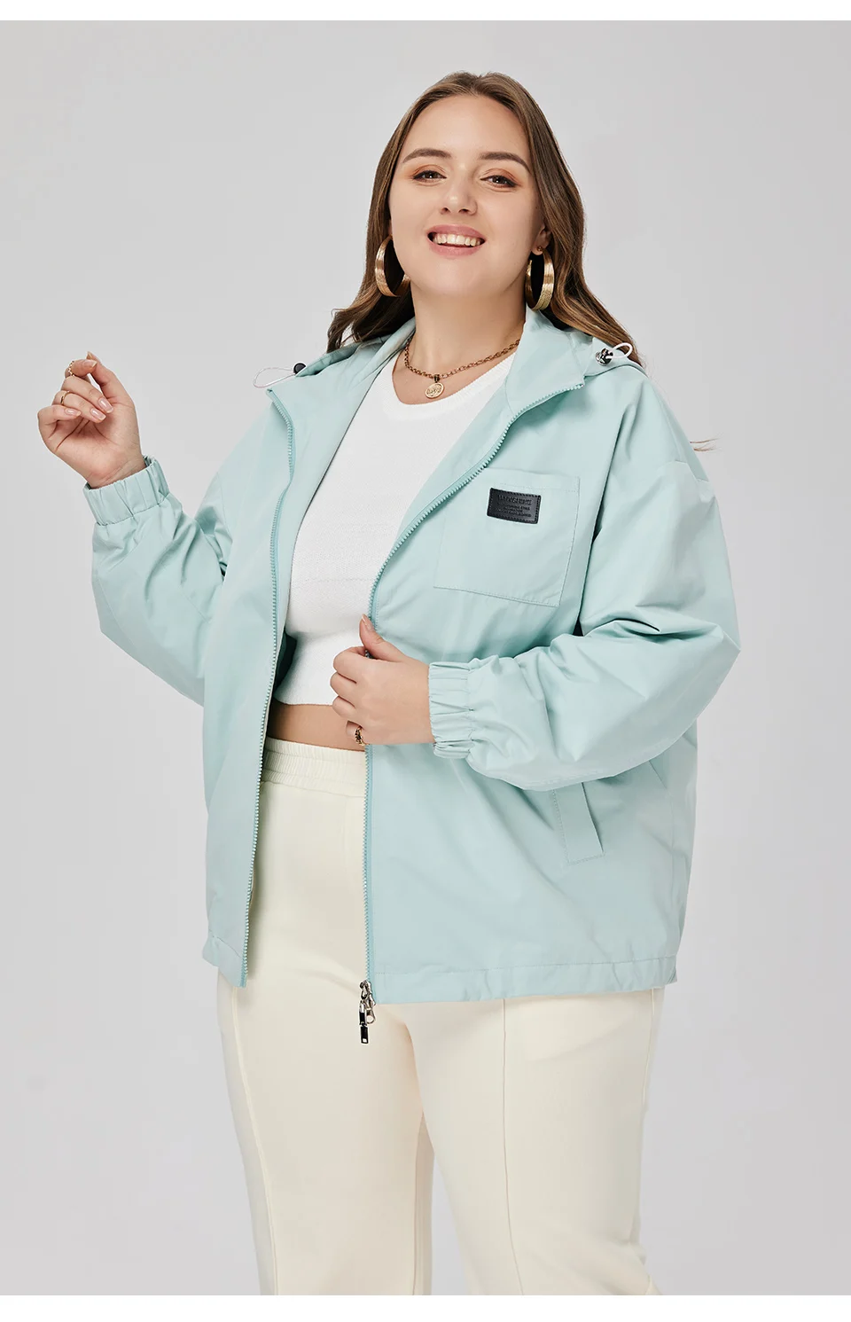 Astrid Women's Spring Jacket 2023 Casual Coat Women Clothes Hooded Bright Short Female Clothing New In Outerwears Plus Size