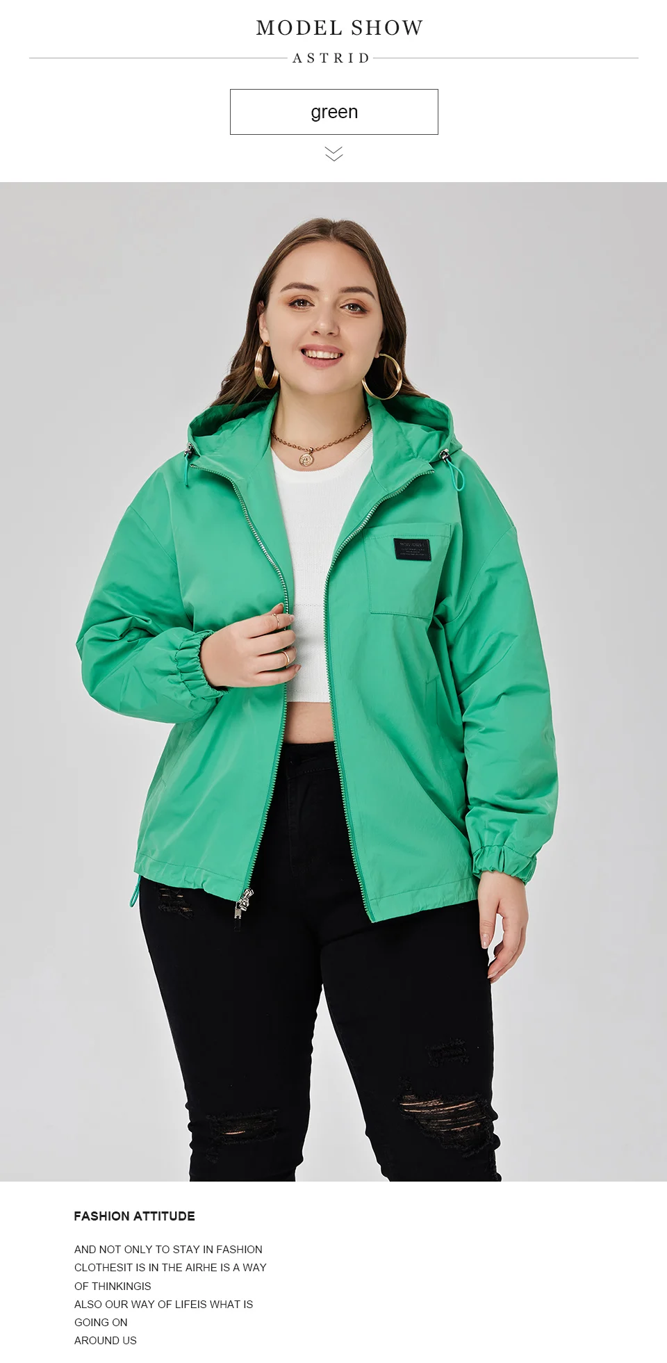 Astrid Women's Spring Jacket 2023 Casual Coat Women Clothes Hooded Bright Short Female Clothing New In Outerwears Plus Size