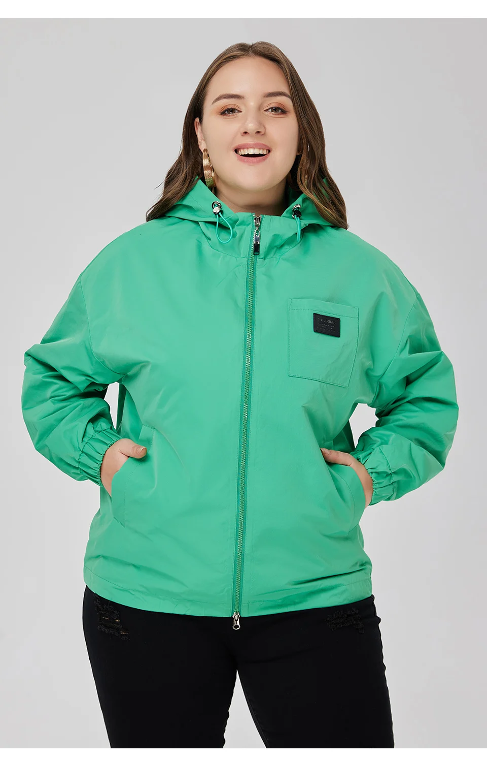 Astrid Women's Spring Jacket 2023 Casual Coat Women Clothes Hooded Bright Short Female Clothing New In Outerwears Plus Size