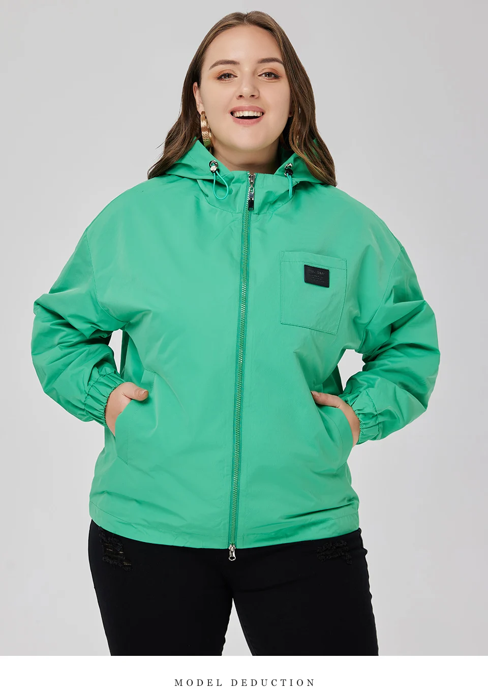 Astrid Women's Spring Jacket 2023 Casual Coat Women Clothes Hooded Bright Short Female Clothing New In Outerwears Plus Size