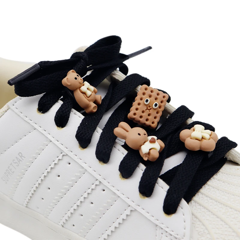 Weiou Lace Pretty Accessories Silicone Shoelace Flowers Female Lovely Boot Canvas Shoe Decorative Objects 5Pcs/set Randomly Ship