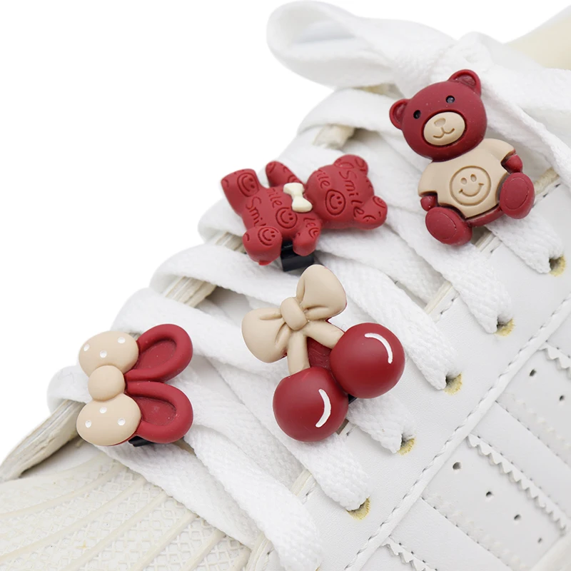 Weiou Lace Pretty Accessories Silicone Shoelace Flowers Female Lovely Boot Canvas Shoe Decorative Objects 5Pcs/set Randomly Ship