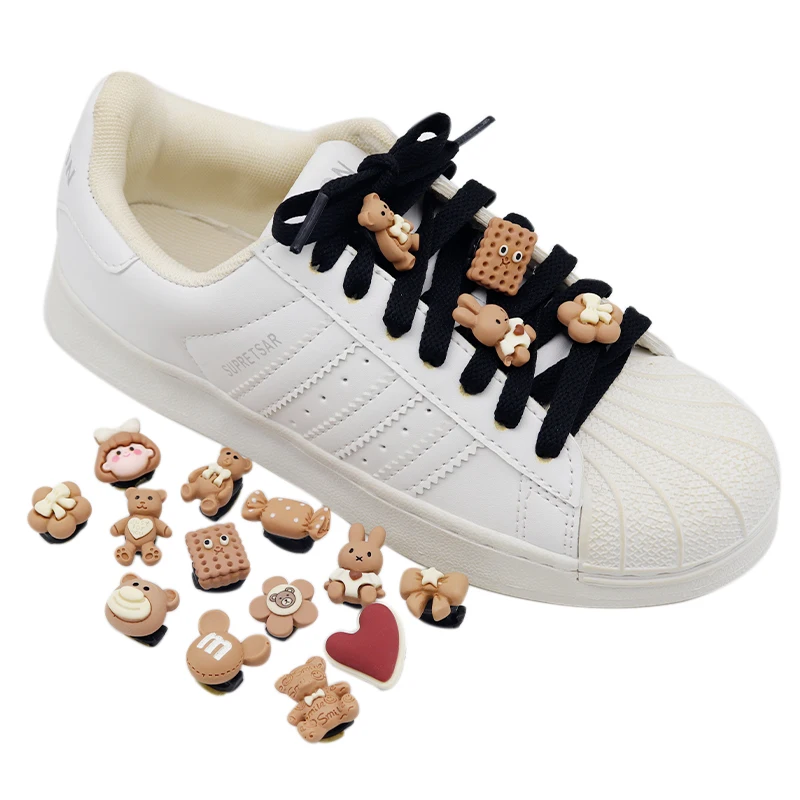 Weiou Lace Pretty Accessories Silicone Shoelace Flowers Female Lovely Boot Canvas Shoe Decorative Objects 5Pcs/set Randomly Ship