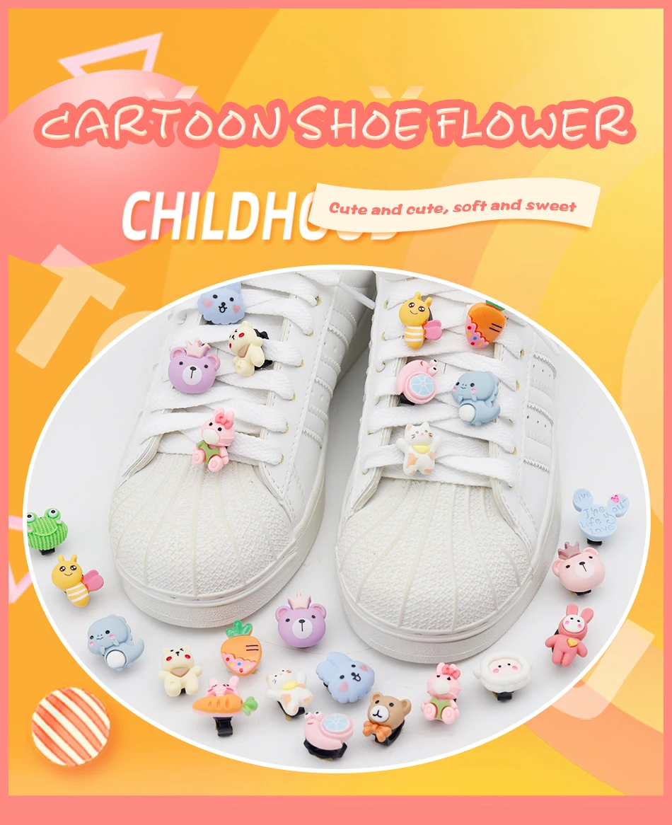 Weiou Lace Pretty Accessories Silicone Shoelace Flowers Female Lovely Boot Canvas Shoe Decorative Objects 5Pcs/set Randomly Ship