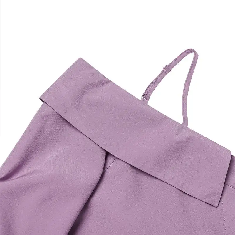 ZANZEA Fashion Long Sleeve Shirts Women Sexy Off Shoulder Blouse Vintage Straps Button Tops 2023 Autumn Pleats Solid Loose Tunic