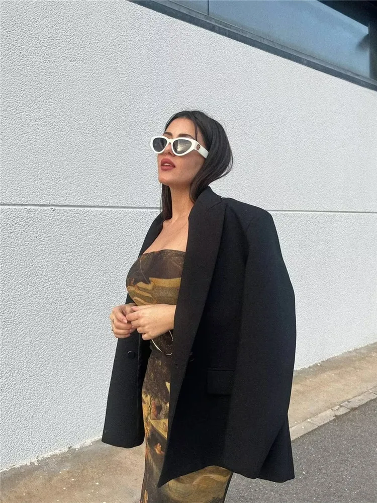 KEYANKETIAN spring new national wind totem print wrapped chest type sheath dress women's one-line neck high waist MIDI skirt