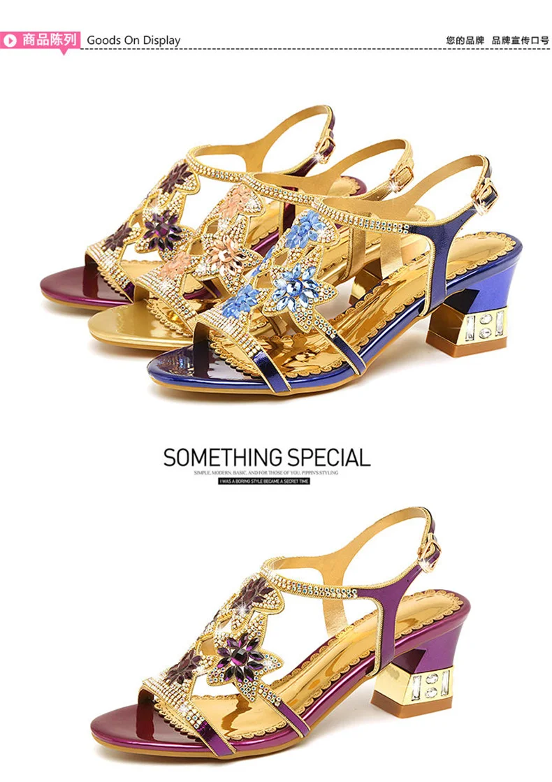 2023 New Fashion Sandals Ladies High And Low Heel Sandals Leather Women'S Sandals With Diamonds Outdoor Ladies Beach Shoes