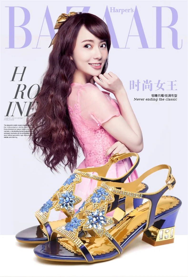2023 New Fashion Sandals Ladies High And Low Heel Sandals Leather Women'S Sandals With Diamonds Outdoor Ladies Beach Shoes