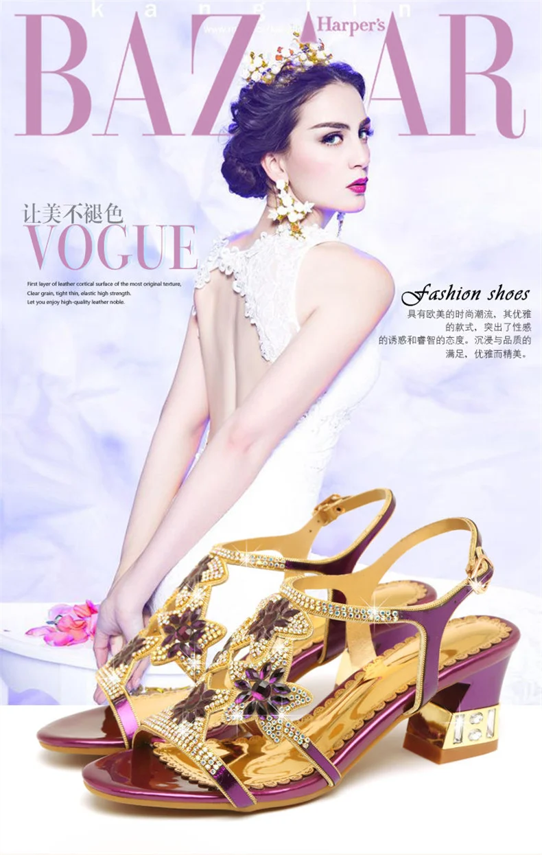 2023 New Fashion Sandals Ladies High And Low Heel Sandals Leather Women'S Sandals With Diamonds Outdoor Ladies Beach Shoes
