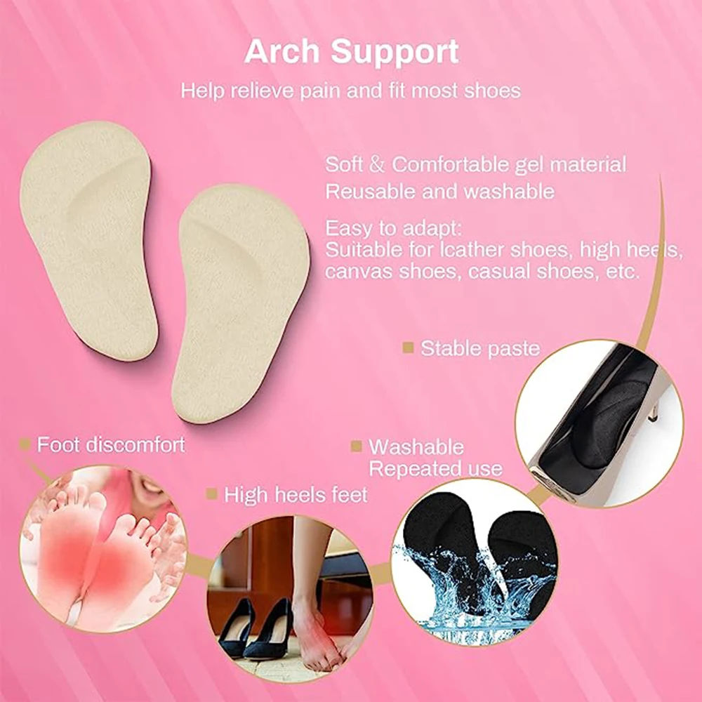 1Pair Arch Orthotic Support Silicone Insoles for Feet O/X Foot Plate Flat Foot Corrector Shoe Cushion Foot Care Insert Insole