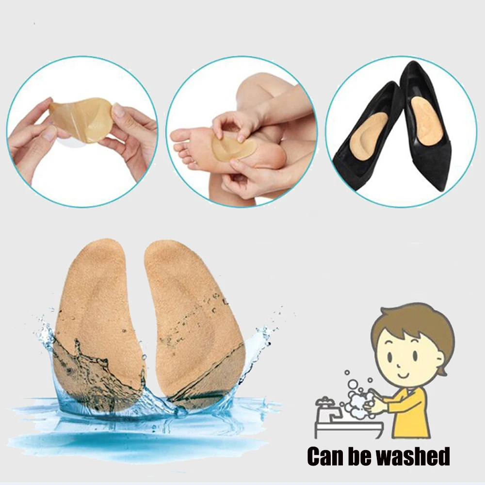 1Pair Arch Orthotic Support Silicone Insoles for Feet O/X Foot Plate Flat Foot Corrector Shoe Cushion Foot Care Insert Insole