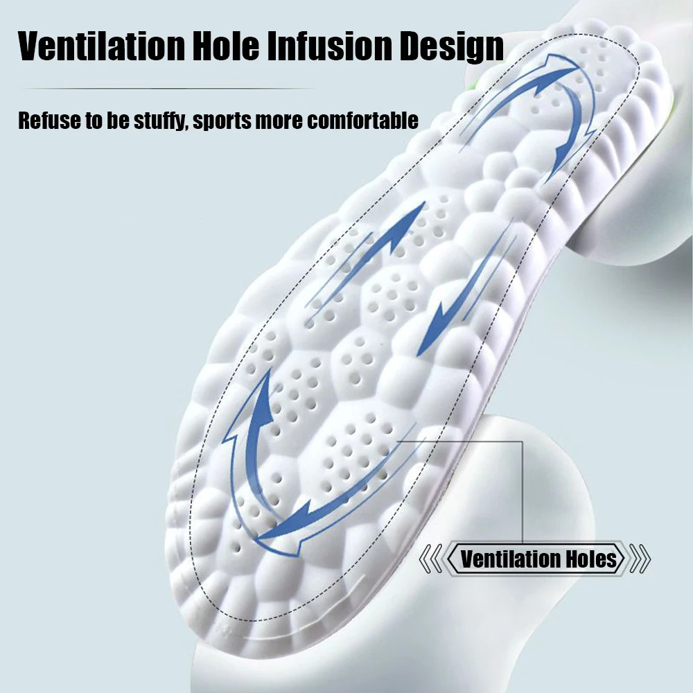 High Quality Sports Insoles for Shoes Men Memory Foam Woman Templates Arch Support Orthopedic Insoles for Sneakers Shoe Pad