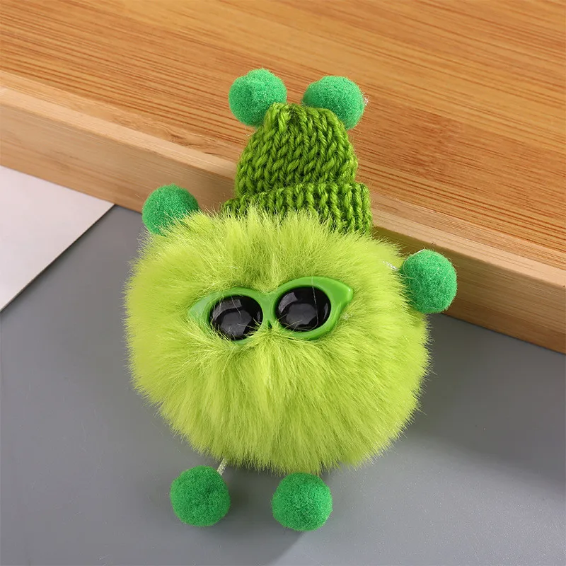 Hot Selling Plush Ball Hole Shoes Charms for Furry Ball Cute Shoe Charms Designer Lovely Removable Shoes Accessories All-match