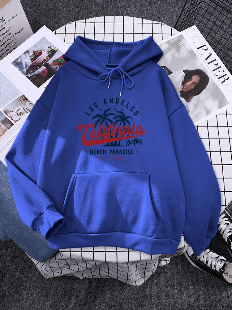San Francisco, California Beach Paradise Hoody Womens Hip Hop New Hoodie Cartoons Loose Sportswear Autumn Fleece Female Pullover