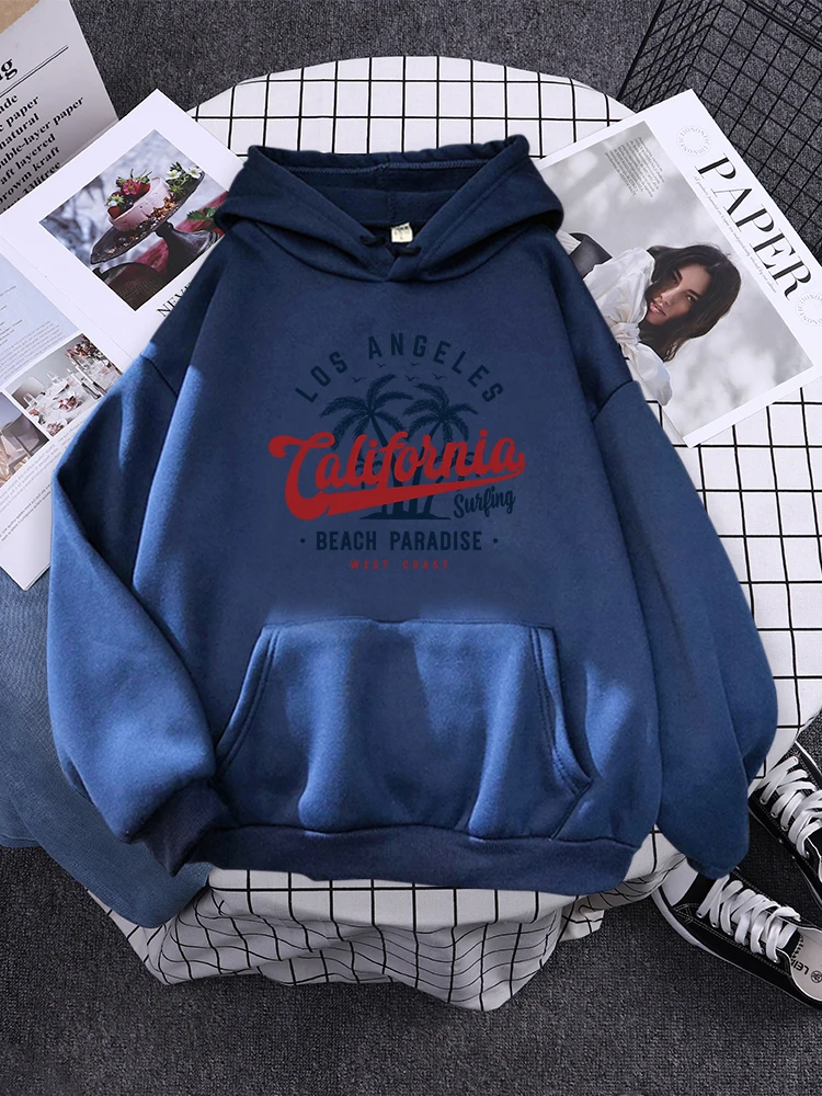 San Francisco, California Beach Paradise Hoody Womens Hip Hop New Hoodie Cartoons Loose Sportswear Autumn Fleece Female Pullover