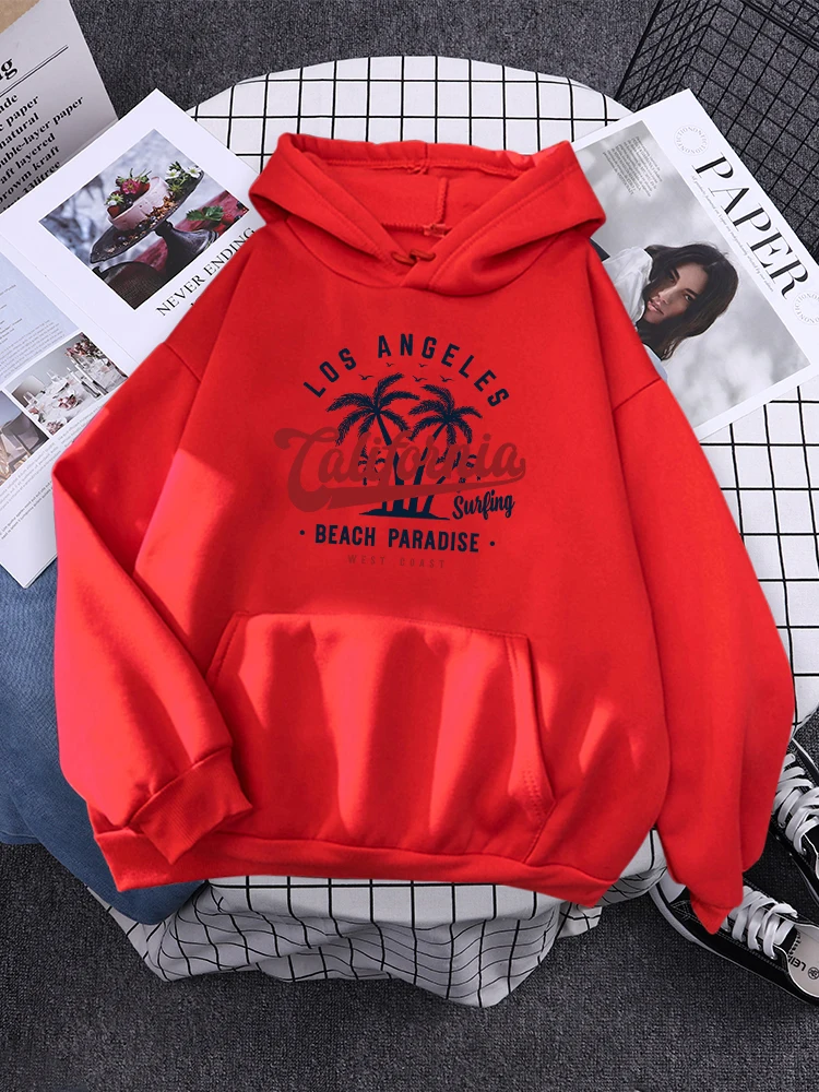 San Francisco, California Beach Paradise Hoody Womens Hip Hop New Hoodie Cartoons Loose Sportswear Autumn Fleece Female Pullover