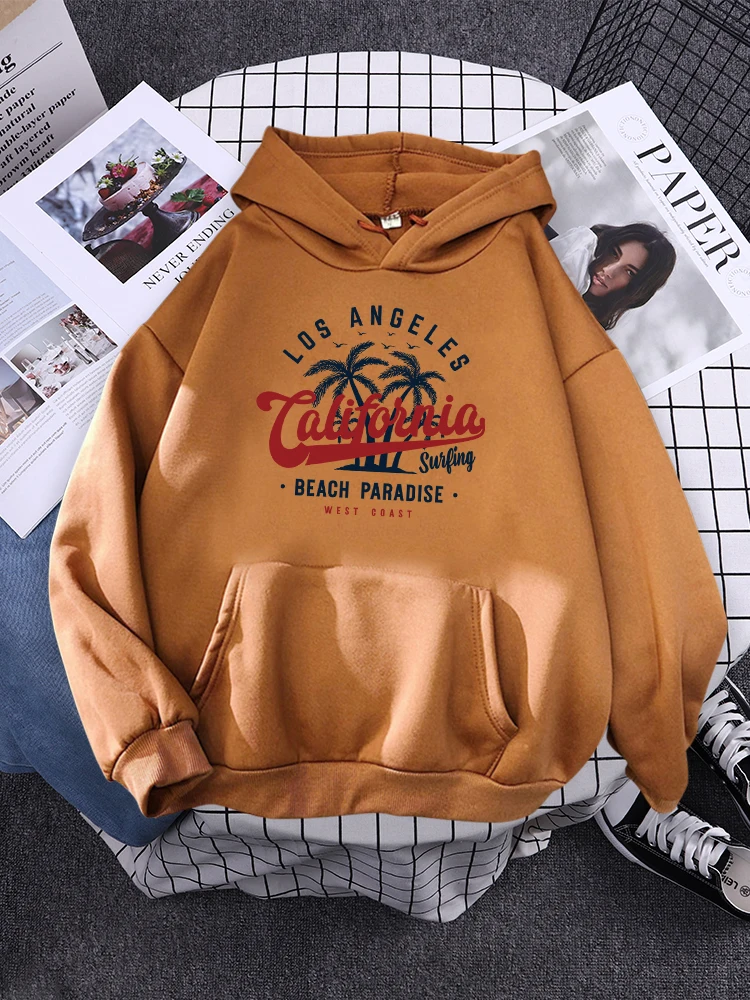 San Francisco, California Beach Paradise Hoody Womens Hip Hop New Hoodie Cartoons Loose Sportswear Autumn Fleece Female Pullover