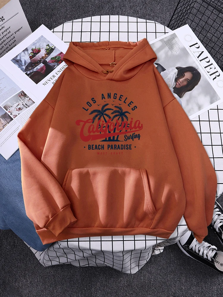 San Francisco, California Beach Paradise Hoody Womens Hip Hop New Hoodie Cartoons Loose Sportswear Autumn Fleece Female Pullover