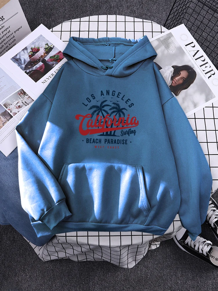 San Francisco, California Beach Paradise Hoody Womens Hip Hop New Hoodie Cartoons Loose Sportswear Autumn Fleece Female Pullover