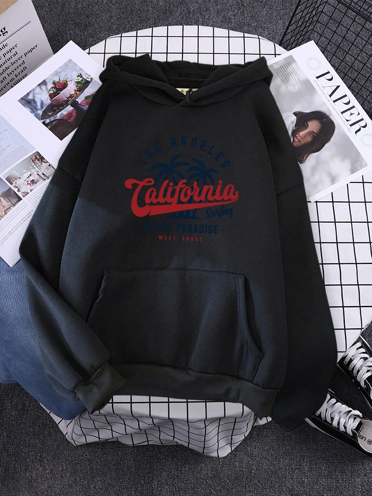 San Francisco, California Beach Paradise Hoody Womens Hip Hop New Hoodie Cartoons Loose Sportswear Autumn Fleece Female Pullover