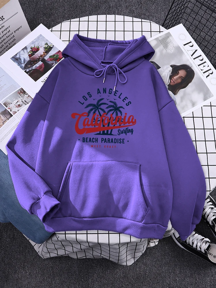 San Francisco, California Beach Paradise Hoody Womens Hip Hop New Hoodie Cartoons Loose Sportswear Autumn Fleece Female Pullover