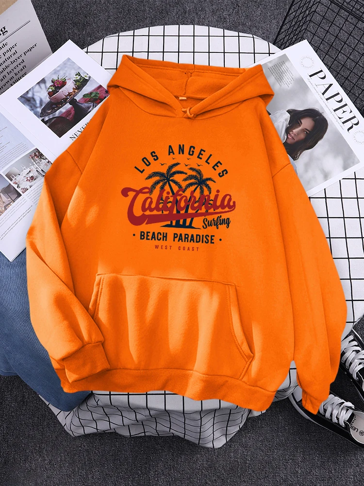 San Francisco, California Beach Paradise Hoody Womens Hip Hop New Hoodie Cartoons Loose Sportswear Autumn Fleece Female Pullover