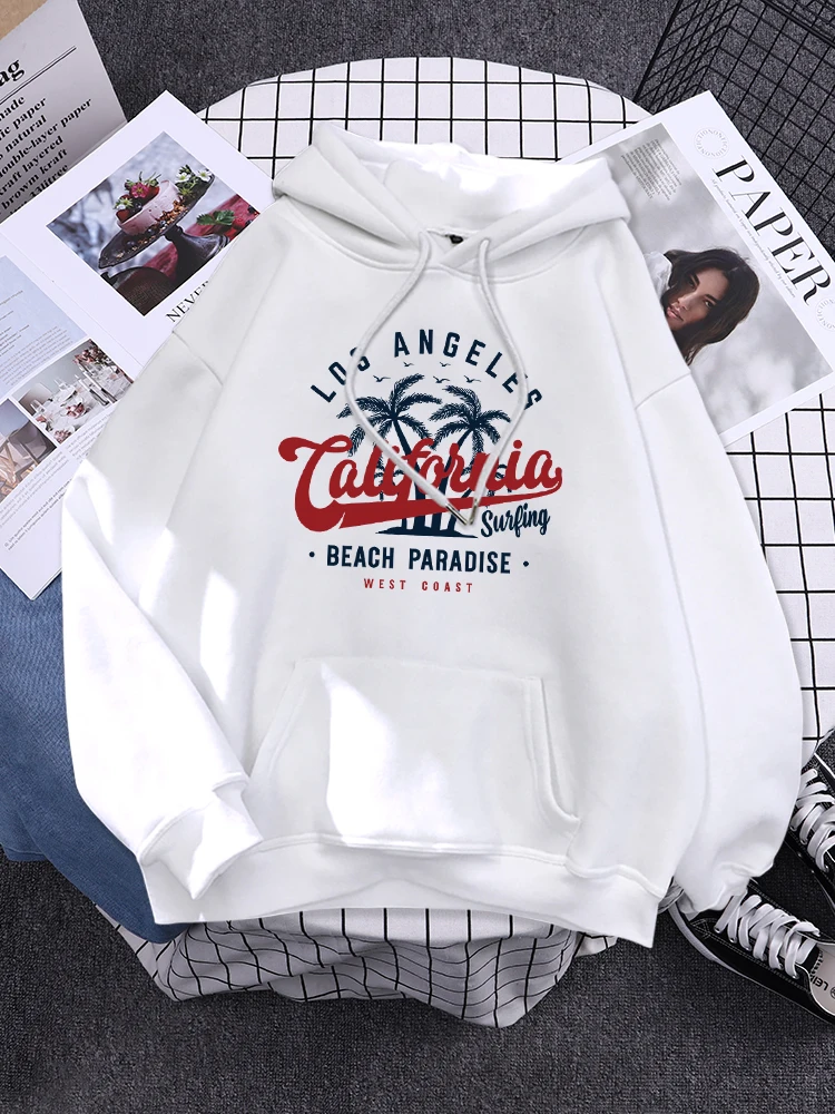 San Francisco, California Beach Paradise Hoody Womens Hip Hop New Hoodie Cartoons Loose Sportswear Autumn Fleece Female Pullover