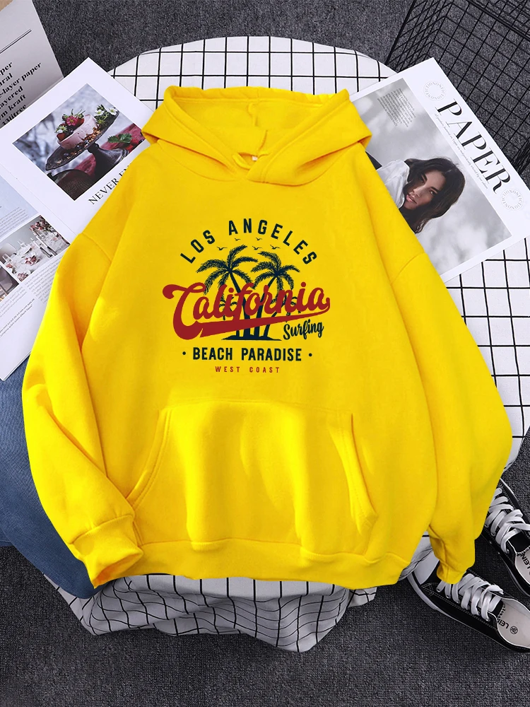 San Francisco, California Beach Paradise Hoody Womens Hip Hop New Hoodie Cartoons Loose Sportswear Autumn Fleece Female Pullover