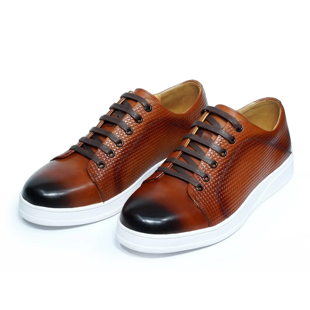 Size 38 To 50 Classic Men's Casual Shoes Genuine Leather Lace-up Sneakers Flat Derby Shoes Driving Shopping Work Shoes for Men