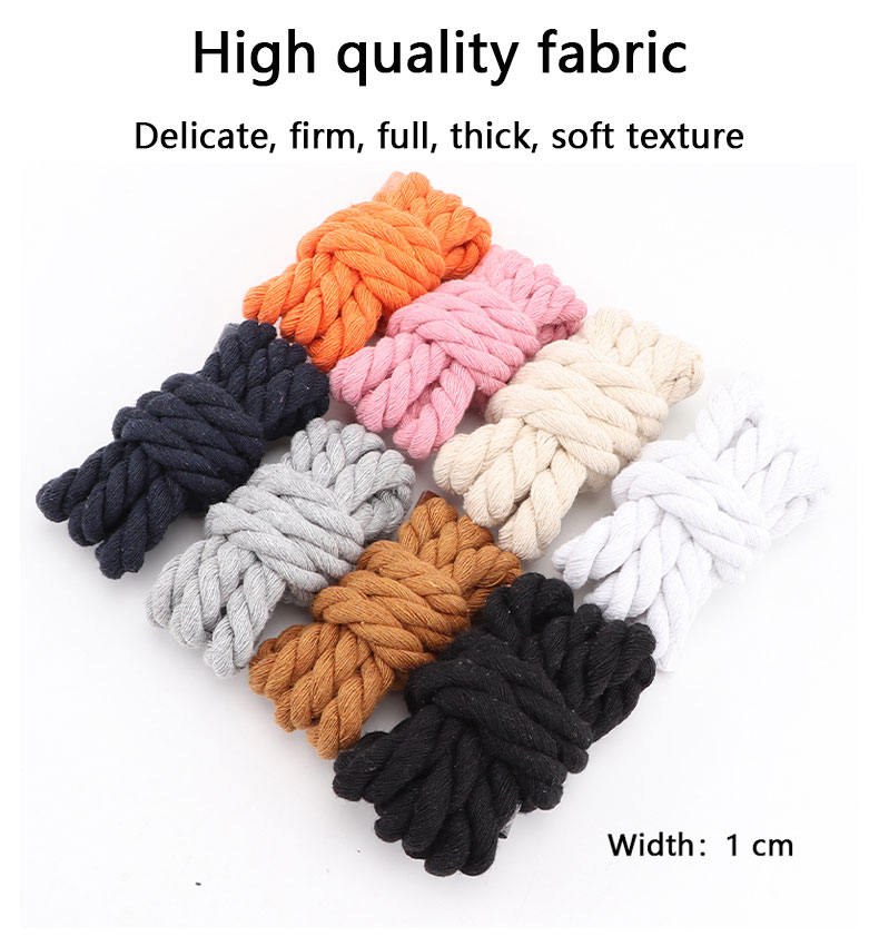 New Fashion Bold 10MM Width Round Linen Shoelaces for Sneakers Suitable Board Shoes Canvas AF1/AJ Round Shoes Boot Shoelace