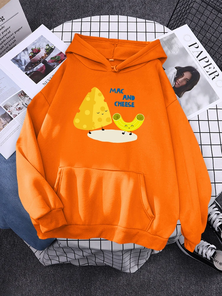 Cartoon Friendly Mac And Cheese Womens Clothes Loose Fashion Hoody Simplicity Casual Sweatshirt Female Fleece Autumn Hoodies
